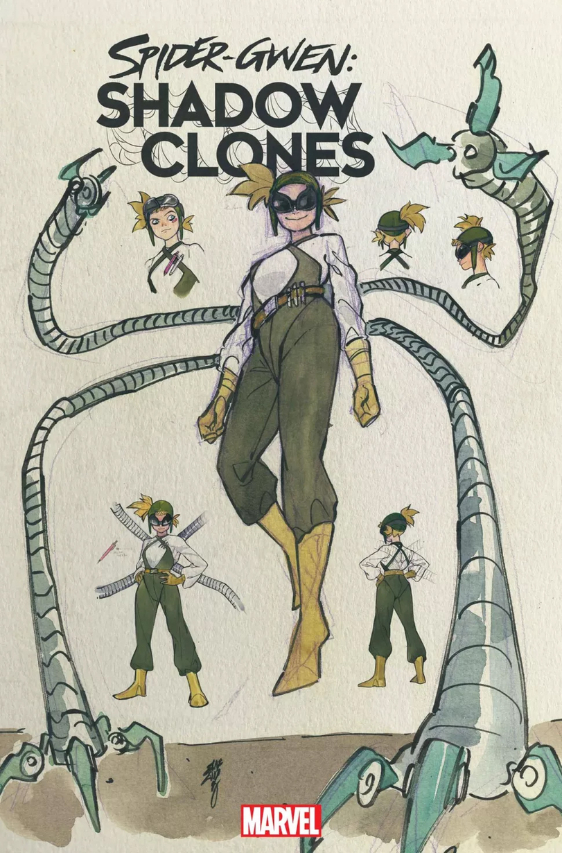 Spider-Gwen,Marvel,Вселенная Марвел,фэндомы,Shadow Clones,Peach Momoko,Rhino (Marvel),Рино, Носорог, Алексей Сицевич,Sandman (Marvel),Песочный человек, Флинт Марко, Уильям Бейкер ,Vulture (Marvel),Стервятник, Эдриан Тумс,Doctor Octopus,Доктор Осьминог, Отто Октавиус,Kraven the