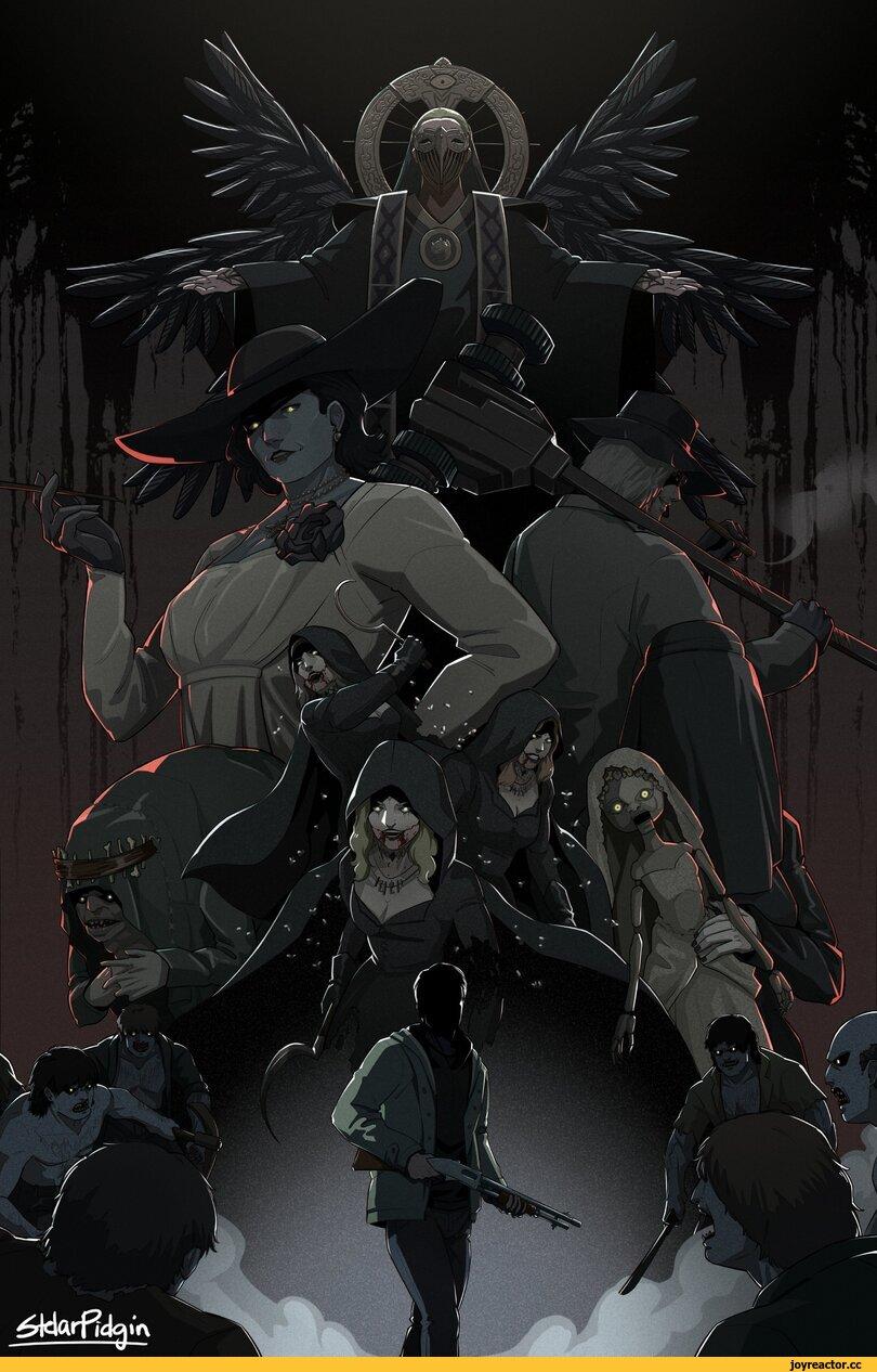 StelarPidgin,Ethan Winters,Итан Уинтерс,Resident Evil Персонажи,Resident Evil,Игры,Lady Dimitrescu,Resident Evil 8,Mother Miranda,Donna Beneviento,Daniela Dimitrescu,Bela Dimitrescu,Cassandra Dimitrescu,Karl Heisenberg,Salvatore Moreau,Chris Redfield,Крис Редфилд,Игровой арт,game art,Angie (re