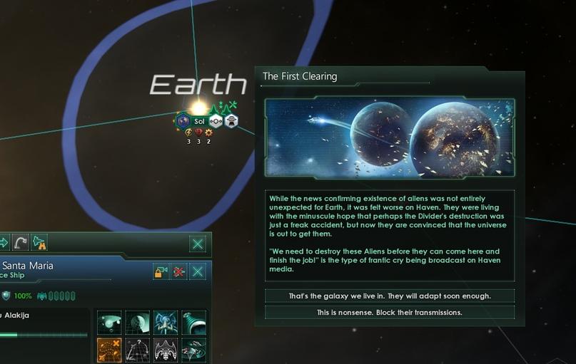﻿I Earth « .*■ Sd ^ “ >Ss 3 3 2 Santa Maria :e Ship fiF Wx' $ 100% fitfQQQQQ i Alakija ■r *%.'r The First Clearing While the news confirming existence of aliens was not entirely unexpected for Earth, It was felt worse on Haven. They were living with the minuscule hope that perhaps the