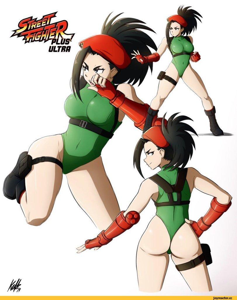 ﻿/ ■,Street Fighter,Уличный Боец,Игры,crossover,Boku no Hero Academia_,Rainbow Mika,Р. Мика,Cammy,Кэмми,Sakura (SF),Сакура,Juri Han,Han Juri, Джури Хан,Ibuki,Ибуки