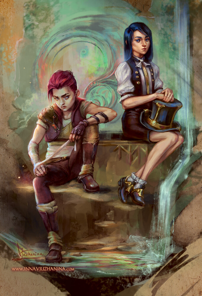 ﻿V I	V ri 41	l1 S	1		1 l\,Vjuzhanina Inna,Vi,Вай,League of Legends,Лига Легенд,фэндомы,Caitlyn,Кейтлин,Arcane (LoL),Inna Vjuzhanina,artist