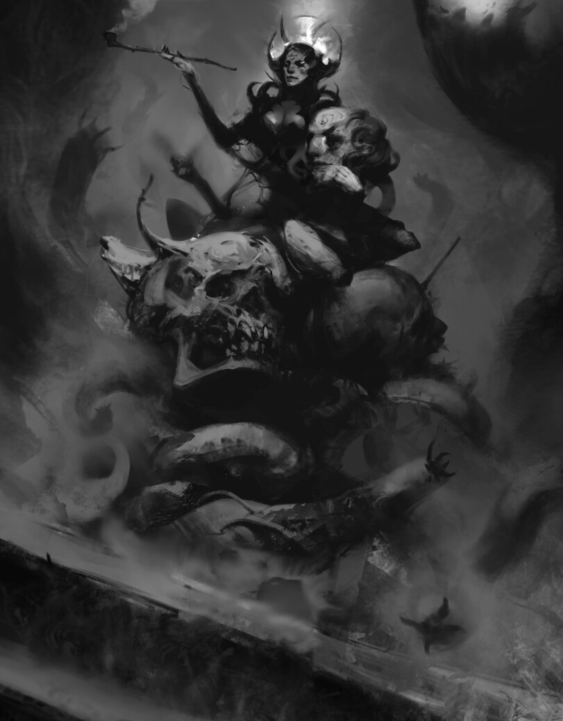 Vladimir Matyukhin FT,artist,dark fantasy,Fantasy,Fantasy art,art,арт,undead,monochrome,Vladimir Matyukhin FT,artist,,fantasy,art,undead,monochrome