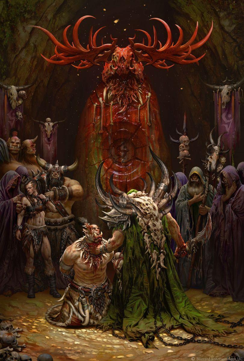 Warcraft,Варкрафт,Blizzard,Blizzard Entertainment, Близзард,фэндомы,Игры,Gul&#039;dan,Nerzul,Cho Gal,орки,&quot;хроники Wolrd of Warcraft&quot;,Wei Wang,Garona