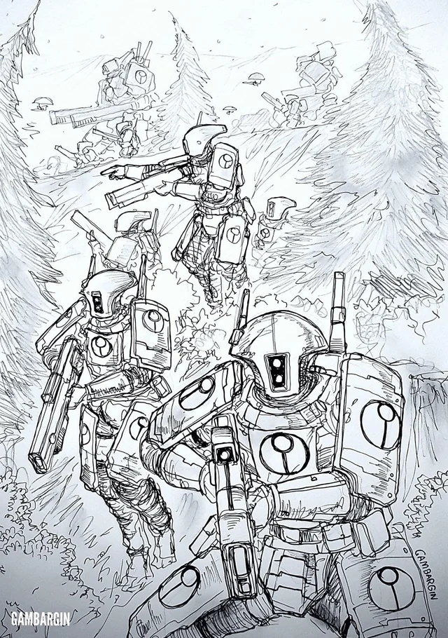 Warhammer 40000,wh40k, warhammer 40k, ваха, сорокотысячник,фэндомы,Gambargin,artist,Tau Empire,Tau, Тау,Fire warrior