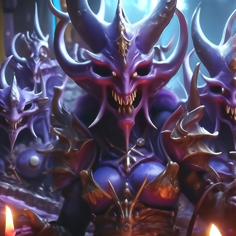 Warhammer 40000,wh40k, warhammer 40k, ваха, сорокотысячник,фэндомы,Slaanesh,Chaos (Wh 40000),chaos daemons,нейросетевые демоны,AI art,нейронные сети,шедеврум,Funko Pop