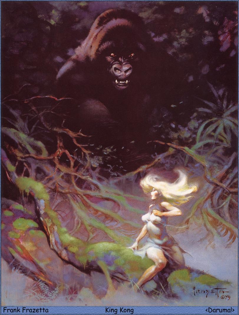 art,арт,King Kong,Фильмы,Sanjulian (Manuel Perez Clemente),artist,john berkey,Frank Frazetta