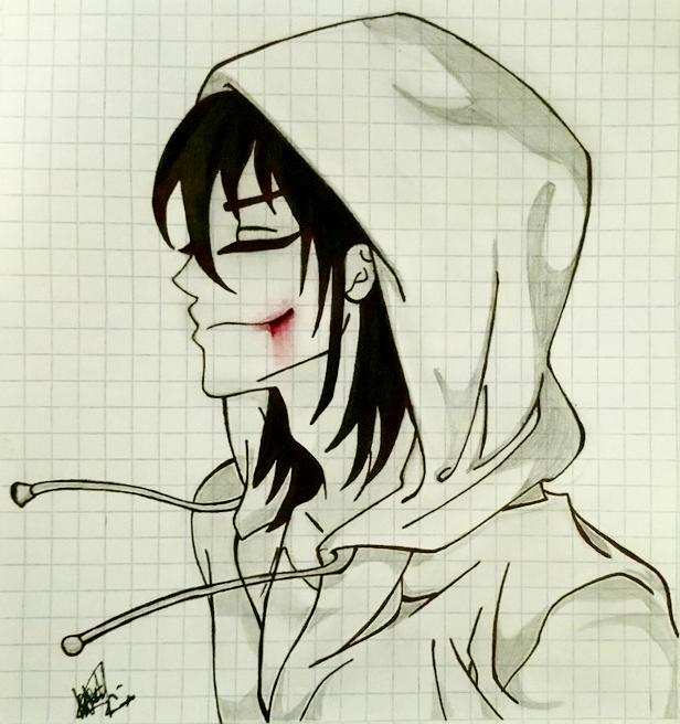 creepypasta,Jeff The Killer,нарисовал сам,сделал сам,нарисовал сам, сфоткал сам, написал сам, придумал сам, перевел сам,Angel.D,песочница