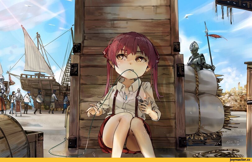 funi mu9,artist,Houshou Marine,Хошо Марин,Hololive,Hololive Production, Хололайв,Virtual YouTuber,VTuber, Витубер,фэндомы
