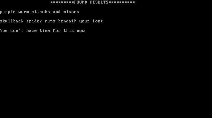 ﻿ROUND RESULTS purple worm attacks and misses skullback spider runs beneath your foot You don't have time for this now.,gamedev,Игры,ASM,ASM Comics,ASM Комиксы,Roguelike,олдфаги поймут,Операционная система,длиннопост