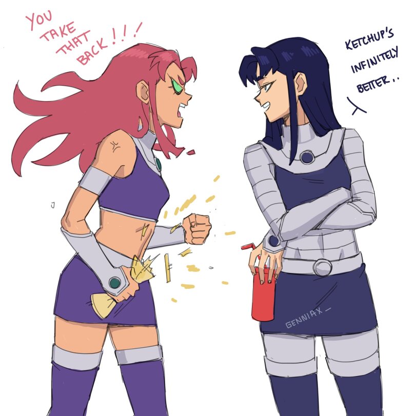 genniax,artist,Blackfire,Starfire,Старфаер, Корианд'р,DC Comics,DC Universe, Вселенная ДиСи,фэндомы,Teen Titans,Юные Титаны
