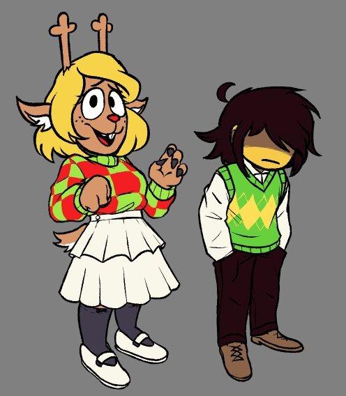 lauchitamaster,Kris (Deltarune),Deltarune персонажи,Deltarune,Undertale,фэндомы,Rudolph Holiday,Noelle Holiday