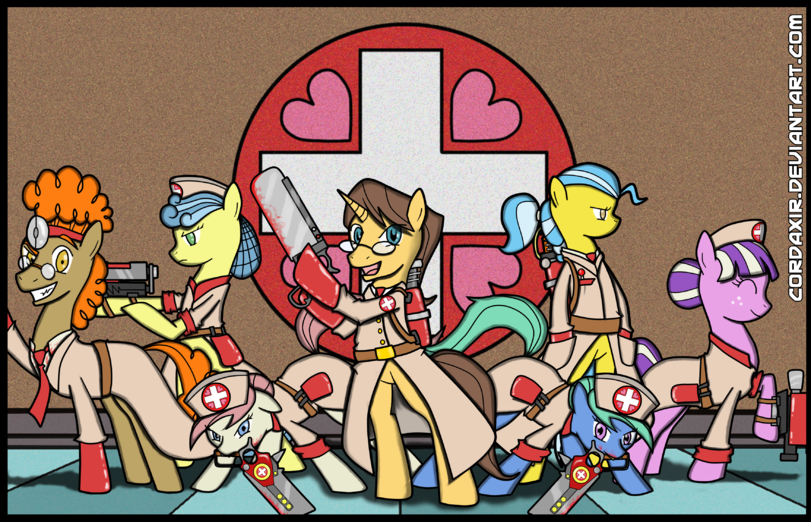 my little pony,Мой маленький пони,фэндомы,mlp art,minor,второстепенные персонажи,doctor Muffin Top,doctor stable,Mane Goodall,Доктор Флуммоксед, Doctor Flummoxed, Mane Goodall,nurse Coldheart,nurse redheart,nurse Sweetheart,nurse tenderheart,mlp милитаризм,my little pony,fandoms,mlp
