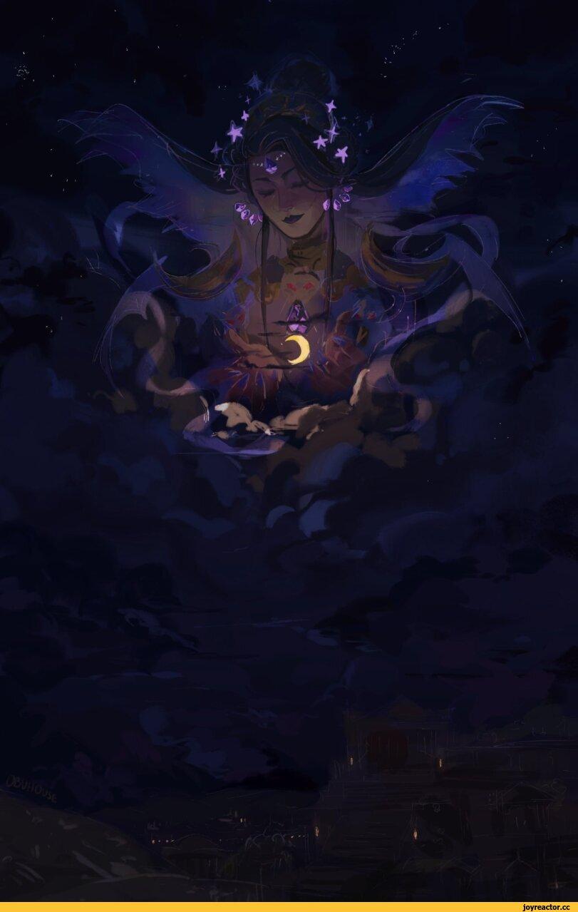 obvhouse,Nyx (Hades),Никта,Hades (Игра),Игры,Игровой арт,game art,obvhouse,Nyx (Hades),Hades (game),games,game art