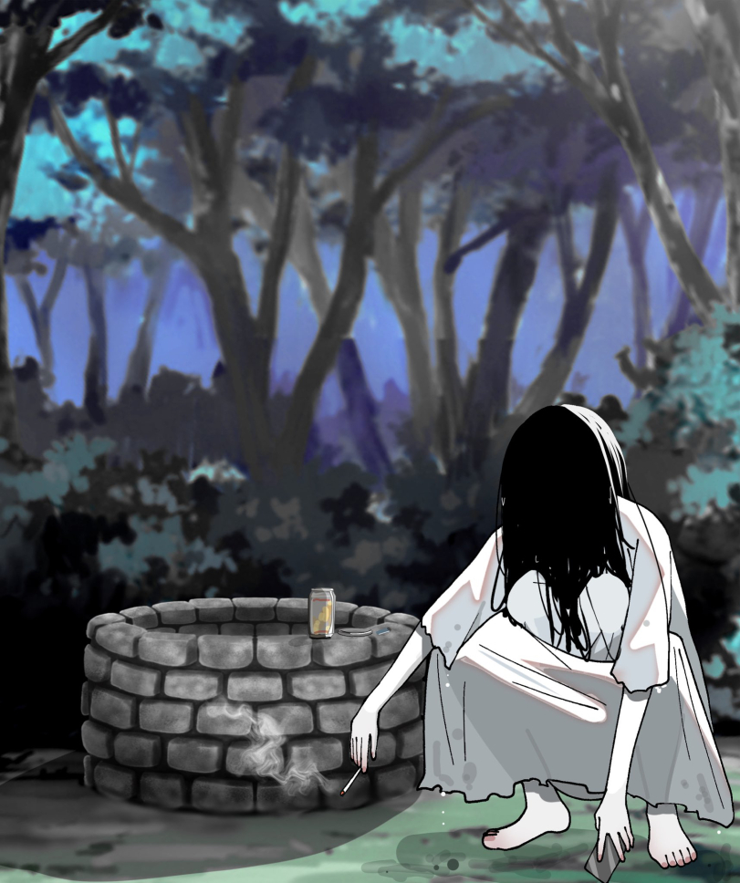 ﻿ V _ У F— Ji Г& 1 i Z,poa mellhen,Anime Artist,Аниме арт, Аниме-арт,artist,Yamamura Sadako,Звонок (фильм),Фильмы