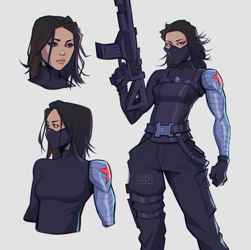 sanjadraws,Winter Soldier,Marvel,Вселенная Марвел,фэндомы,sanjadraws,Bucky Barnes,Marvel,fandoms
