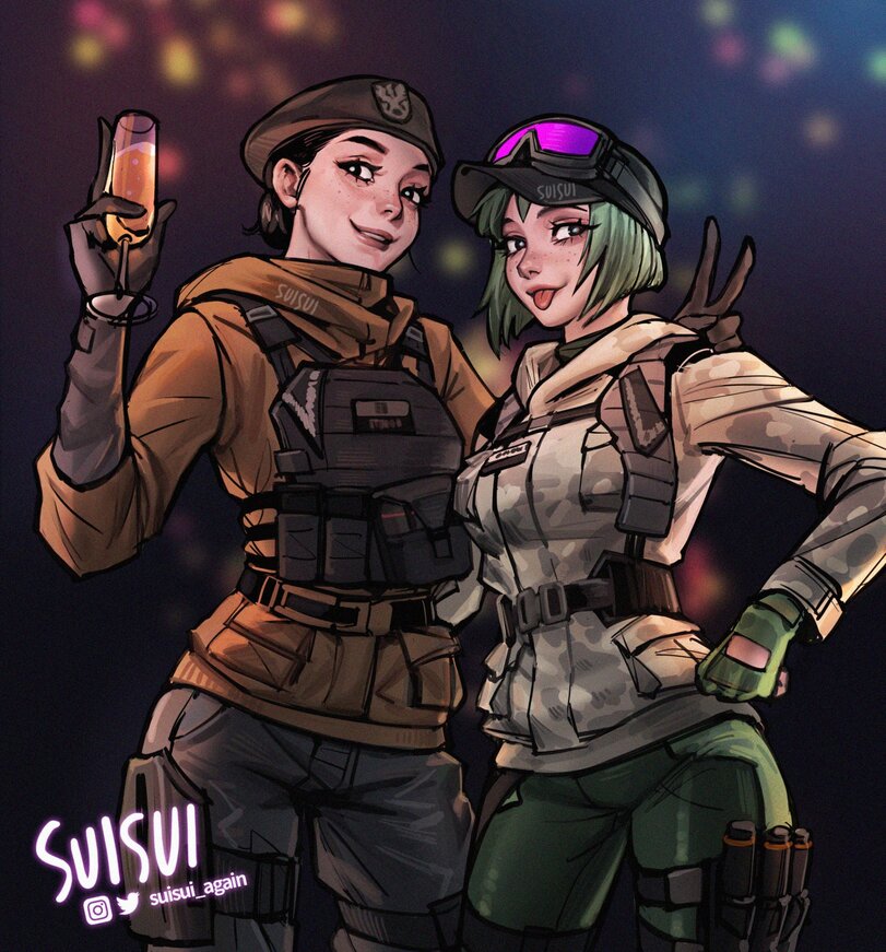 ﻿ kJ," А MW & •Ja щш L _ „,suisui,Ela (R6S),Rainbow Six Siege,Rainbow Six,Игры,Zofia (R6S),game art,suisui,Ela (R6S),Rainbow Six Siege,rainbow six,games,Zofia (R6S),game art