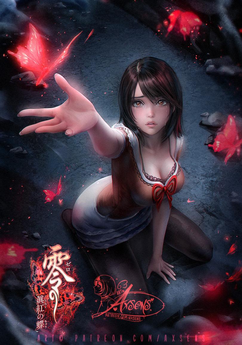 Amakura Mio,fatal frame,Игры,арт девушка,art,арт,Axsens,artist