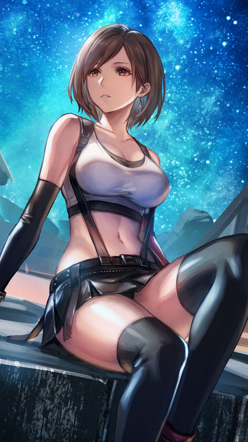 Anbe Yoshirou,Anime Artist,Аниме арт, Аниме-арт,artist,Tifa Lockhart,Тифа Локхарт,Final Fantasy VII,Final Fantasy,Игры,art девушка,art,арт