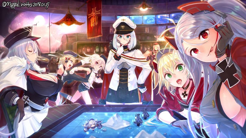 ﻿ 1 4 f • / —,Anime,Аниме,Gneisenau (Azur Lane),Graf Zeppelin (Azur Lane),Prinz Eugen (Azur Lane),Prinz Eugen (Bilan Hangxian),Azur Lane,Bilan Hangxian, 碧蓝航线, アズールレーン,Scharnhorst (Azur Lane),Tirpitz (Azur Lane),Z1 Leberecht Maass (Azur Lane),Z23 (Azur Lane),Z46 (Azur Lane),Mappaninatta,Anime