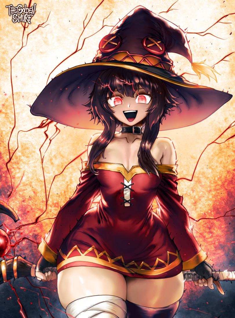 ﻿г яи^яв V ч\\ BIB,Anime,Аниме,фэндомы,KonoSuba,Megumin,TheGoldenSmurf,artist,Anime Unsorted