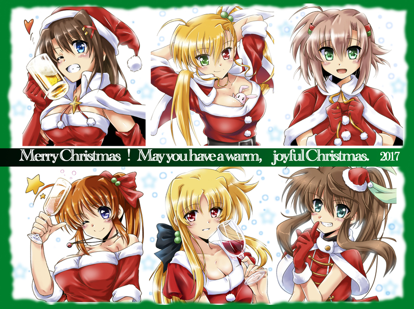 Anime,Аниме,Mahou Shoujo Lyrical Nanoha,Лиричная волшебница Наноха,Fate Testarossa,Фейт Тестаросса,fuuka reventon,miura rinaldi,Takamachi Nanoha,Наноха Такамати,vivio,Yagami Hayate,Хаятэ Ягами,dasuto,Anime Christmas,Anime,fandoms,Mahou Shoujo Lyrical Nanoha,Fate Testarossa,fuuka reventon,miura