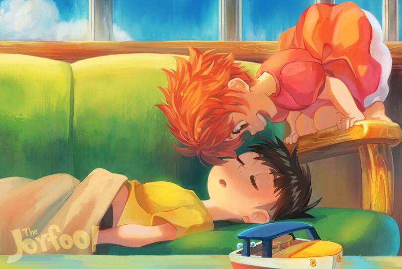 Anime Paint,Anime,Аниме,фэндомы,Миядзаки,Миядзаки Хаяо, хаяо миядзаки,Ponyo On The Cliff By The Sea,Joyfool,Joy fool,Anime Paint,Anime,fandoms,miyazaki,gake no ue no ponyo,Joyfool,Joy fool,Anime Unsorted,Anime Unsorted