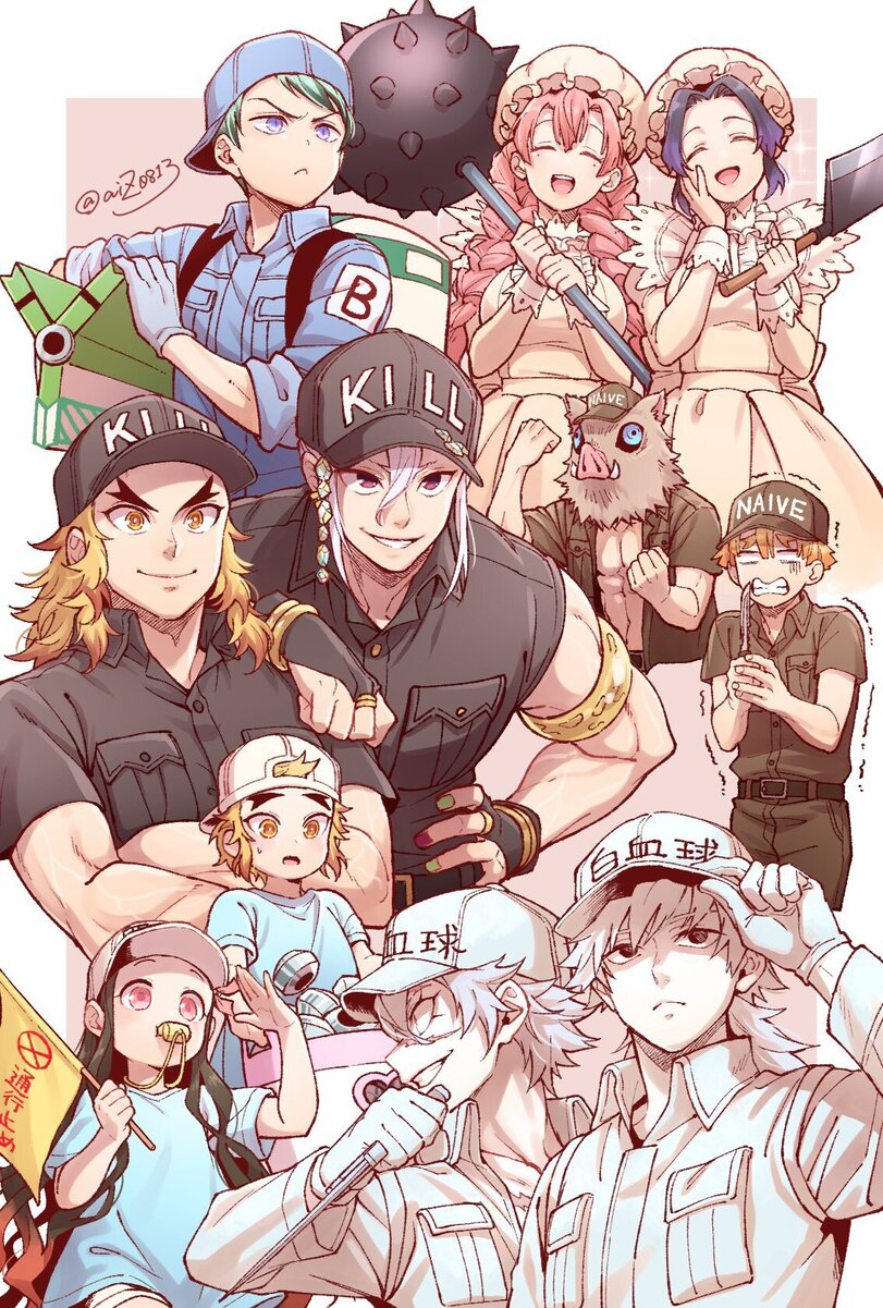 Anime,Аниме,фэндомы,crossover,Hataraku Saibou,Kimetsu no Yaiba,tonomayo,Agatsuma Zenitsu,Hashibira Inosuke,Kamado Nezuko,Nezuko Kamado,Kanroji Mitsuri,Mitsuri Kanroji,Kochou Shinobu,Rengoku Kyoujurou,rengoku senjurou,Shinazugawa Sanemi,Tomioka Giyuu,Uzui Tengen,Yushirou,Anime,fandoms,,Hataraku
