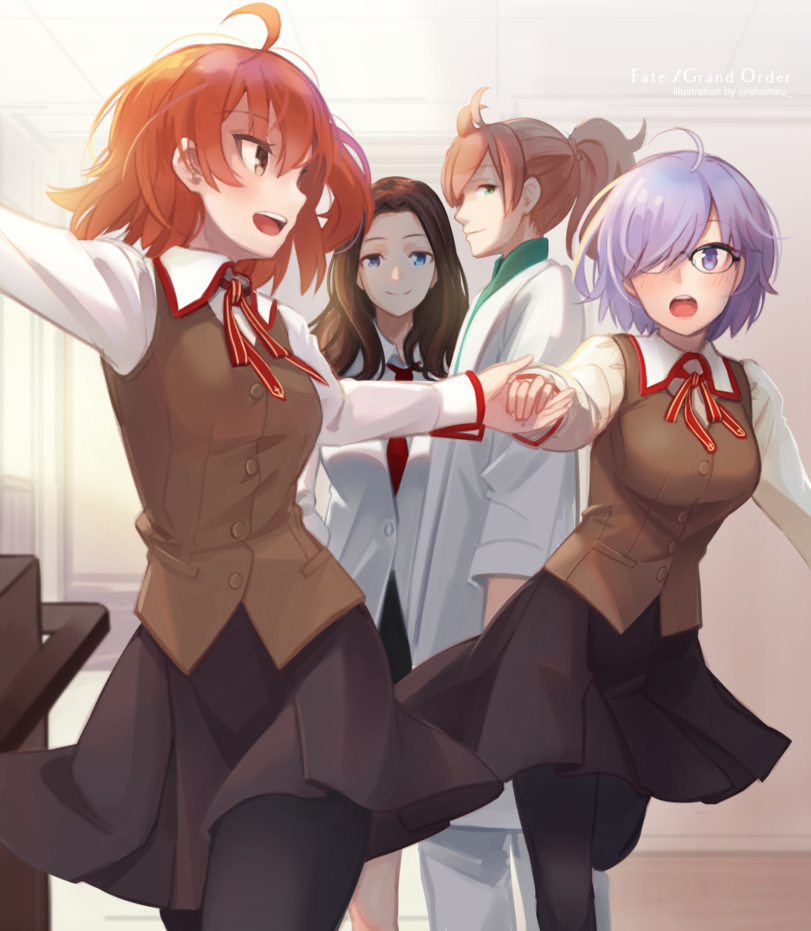 Anime,Аниме,leonardo da vinci (fate/grand order),Female protagonist (Fate/grand order),Fate/Grand Order,Fate Grand Order, FGO,Fate (series),Fate (srs),Shielder (Fate/grand order),Mash Kyrielight,Megane,очки,akame (akamiru),romani akiman,Anime,fandoms,leonardo da vinci (fate/grand order),fate/grand