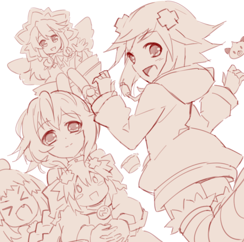 Anime,Аниме,sendrawz,Neptune (series),Anime Paint,Anime Artist,Аниме арт, Аниме-арт,Anime Sketch,mono,Plutia (Neptune),Hyperdimension Neptunia Victory,Vert (Neptune),Black Heart,Noire (Neptune),Noire,Neptune (Neptune),Nep-Nep,Peashy (Neptune),Histoire (Neptune),Stella (Neptune),Copypaste