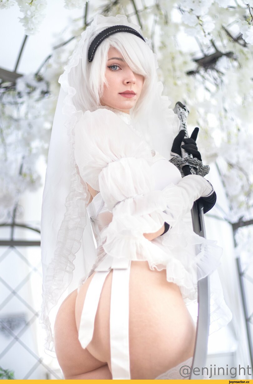 Enji night,2B(YoRHa),NieR Automata,Nier (series),Игры,ero cosplay,косплей,длиннопост,попа 2B,ляжки,ножки