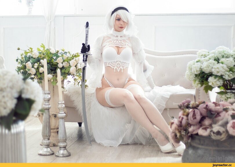 Enji night,2B(YoRHa),NieR Automata,Nier (series),Игры,ero cosplay,косплей,длиннопост,попа 2B,ляжки,ножки