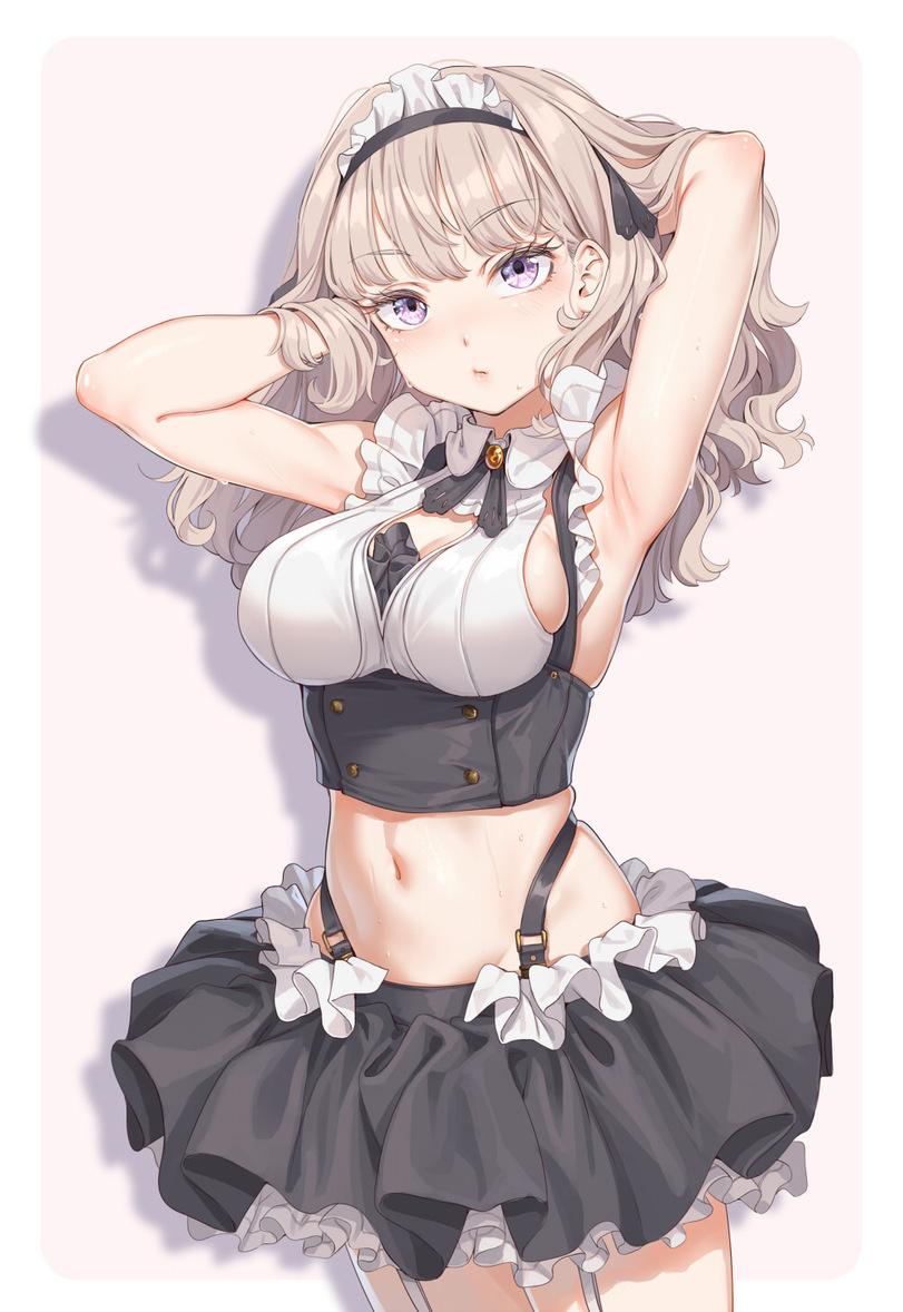 Fangxiang Cuoluan,Anime Artist,Аниме арт, Аниме-арт,artist,art девушка,art,арт,Maid