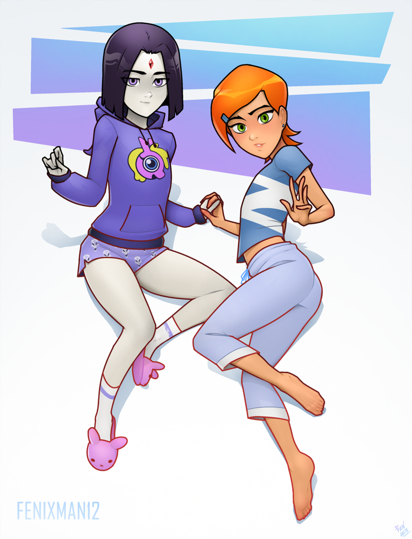 Fenixman12,artist,Gwen Tennyson,Ben 10,Бен 10,Cartoon Network,Мультфильмы,Мультсериалы, Cartoons,Teen Titans GO,Warner Bros. Animation,Raven