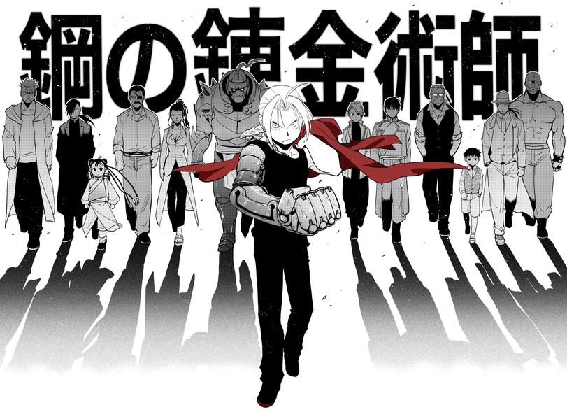 Fullmetal Alchemist,Full Metal Alchemist, Стальной алхимик, Цельнометаллический алхимик,Anime,Аниме,Monochrome (Anime),Alphonse Elric,Альфонс Элрик,Edward Elric, Эдвард Элрик,Alex Louis Armstrong,Izumi Curtis,king bradley,Riza Hawkeye,Лиза Хоукай, Риза Хоукай,Roy Mustang,Рой Мустанг,selim