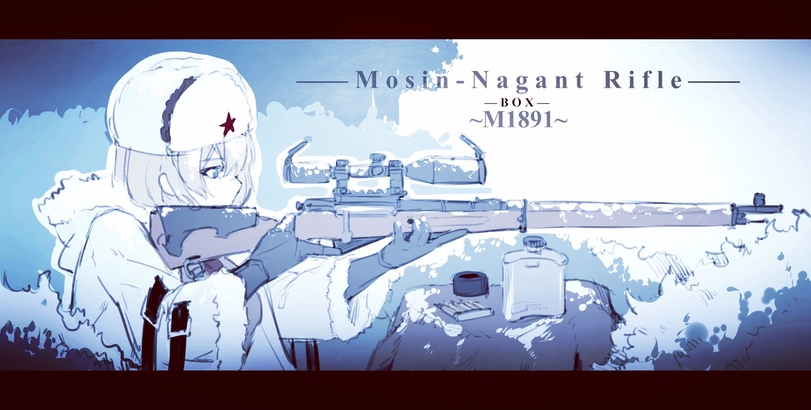 Girls Frontline,Anime,Аниме,Anime Paint,Anime Artist,Аниме арт, Аниме-арт,xiangzi box,Anime Sketch,Mosin-Nagant (Girls Frontline),Mosin–Nagant M1891/30,M1918 BAR (Girls Frontline),M1918 Browning Automatic Rifle, Caliber .30,M2HB (Girls Frontline),Browning Machine Gun, Cal. .50, M2, HB,M870 (Girls