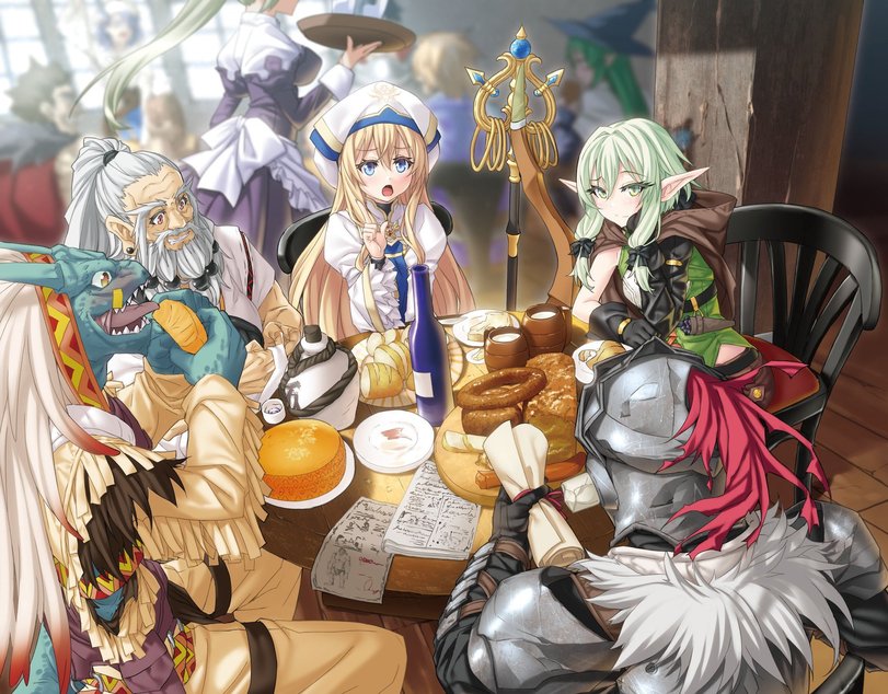 Goblin Slayer!,Убийца гоблинов,Anime,Аниме,Guild Girl (Goblin Slayer!),Goblin Slayer (character),High Elf archer (Goblin Slayer!),Priestess (Goblin Slayer!),dwarf (goblin slayer),lizard priest (goblin slayer!),Rwero,под катом еще,Animal Ears (Anime),Kemonomimi, Девушки с ушками, Anime Ears,goblin