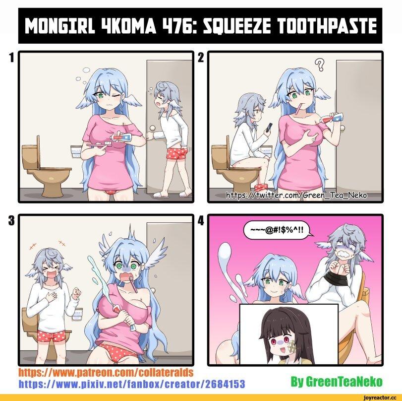 ﻿MONGIRL ЧКОМА Ч7Б: SQUEEZE TOOTHPASTE https://www.patreon.com/collateralds https://www.pixiv.net/fanbox/creator/2684153 ByGreenTeaNeko,GreenTeaNeko,разное,GreenTeaNeko,Смешные комиксы,веб-комиксы с юмором и их переводы,Honkai Star Rail,Игры,Robin (Honkai Star Rail),Sunday (honkai star