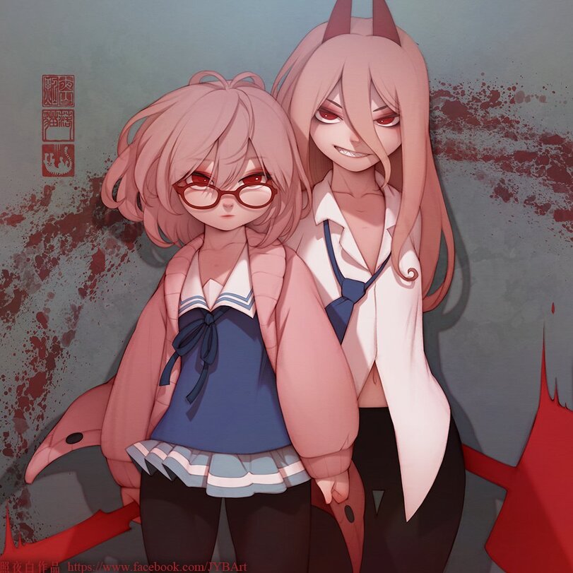 JYB Art,artist,Kuriyama Mirai,Mirai Kuriyama, Мирай Курияма,Kyoukai no Kanata,Anime,Аниме,фэндомы,Power (Chainsaw Man),Chainsaw Man,chainsawman,Manga,Манга,crossover,zhaoyebai,artist,Mirai Kuriyama,Kyoukai no Kanata,Anime,fandoms,power (chainsaw man),chainsaw man,Manga,,Anime Unsorted,Anime Unsorted