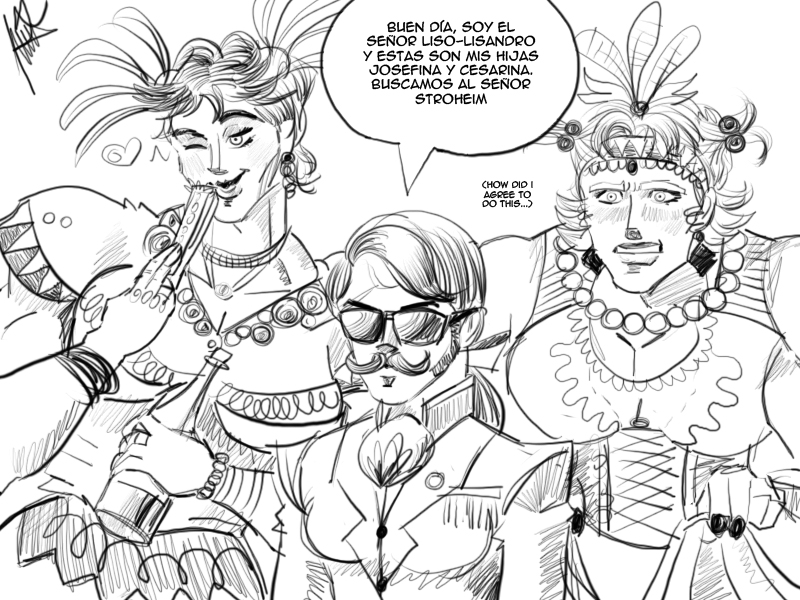 ﻿9U£N OÍÀ, SOY ÉL S6ÑOP USO-USAN090 У 6STAS SON MI5 HIJAS OOS6PINA У CeSAPINA. GUSCAMOS AL SENOS STPOHEIM <HOW 010 I A&eee то OO THIS...},JoJo&#039;s Bizarre Adventure,JoJo, JJBA,Anime,Аниме,battle tendency,Joseph Joestar,Caesar Anthonio Zeppeli,Lisa Lisa,JoJo&#039;s Bizarre