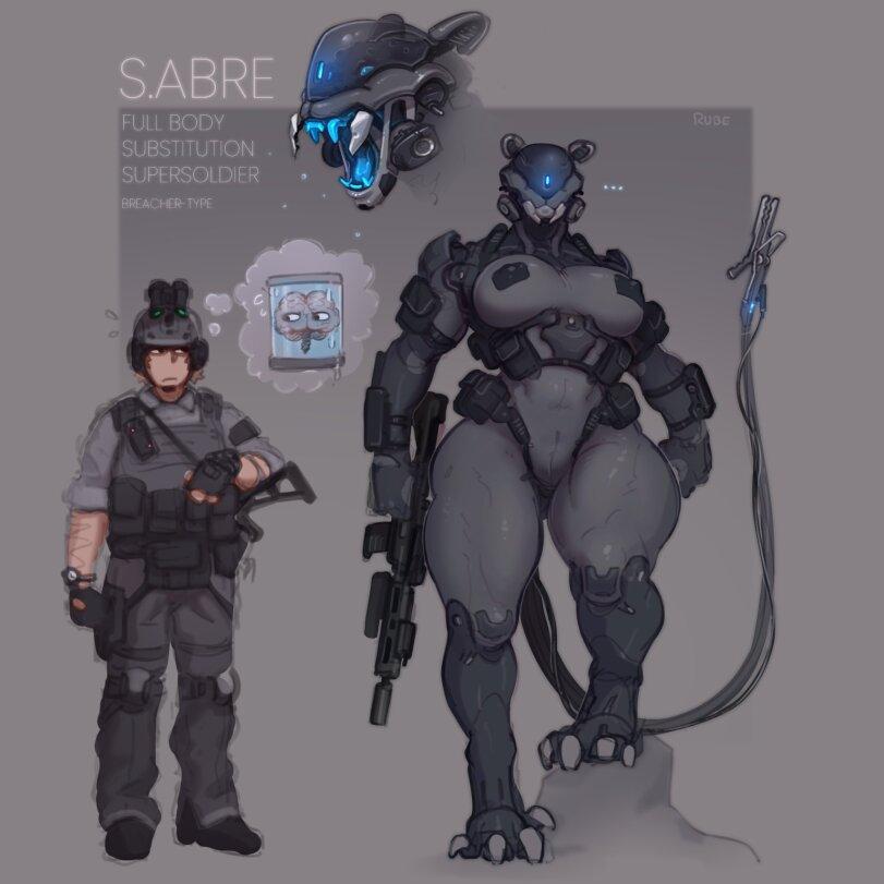 ﻿SABRE FULL BODY SUBSTITUTION SUPERSOLDIER BREACHER-TYPE,JustRube,artist,robot girl,Робот,Sci-Fi,art,арт,Робосиськи,Ero Robots,JustRube,artist,robot girl,,Sci-Fi,art,Ero Robots,extra thicc