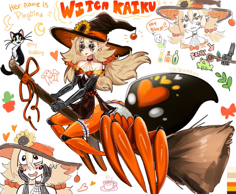 Kaiku Spiderbutten,Spider Girl,Arthropod Girl,Monster Girl,Monster Musume, Mamono Musume, monmusu,арт барышня,арт девушка, art барышня, art girl,art,арт,Halloween,праздник,Kaiku Spiderbutten,Spider Girl,Monster Girl,art girl,art,Arthropod girl,,fest