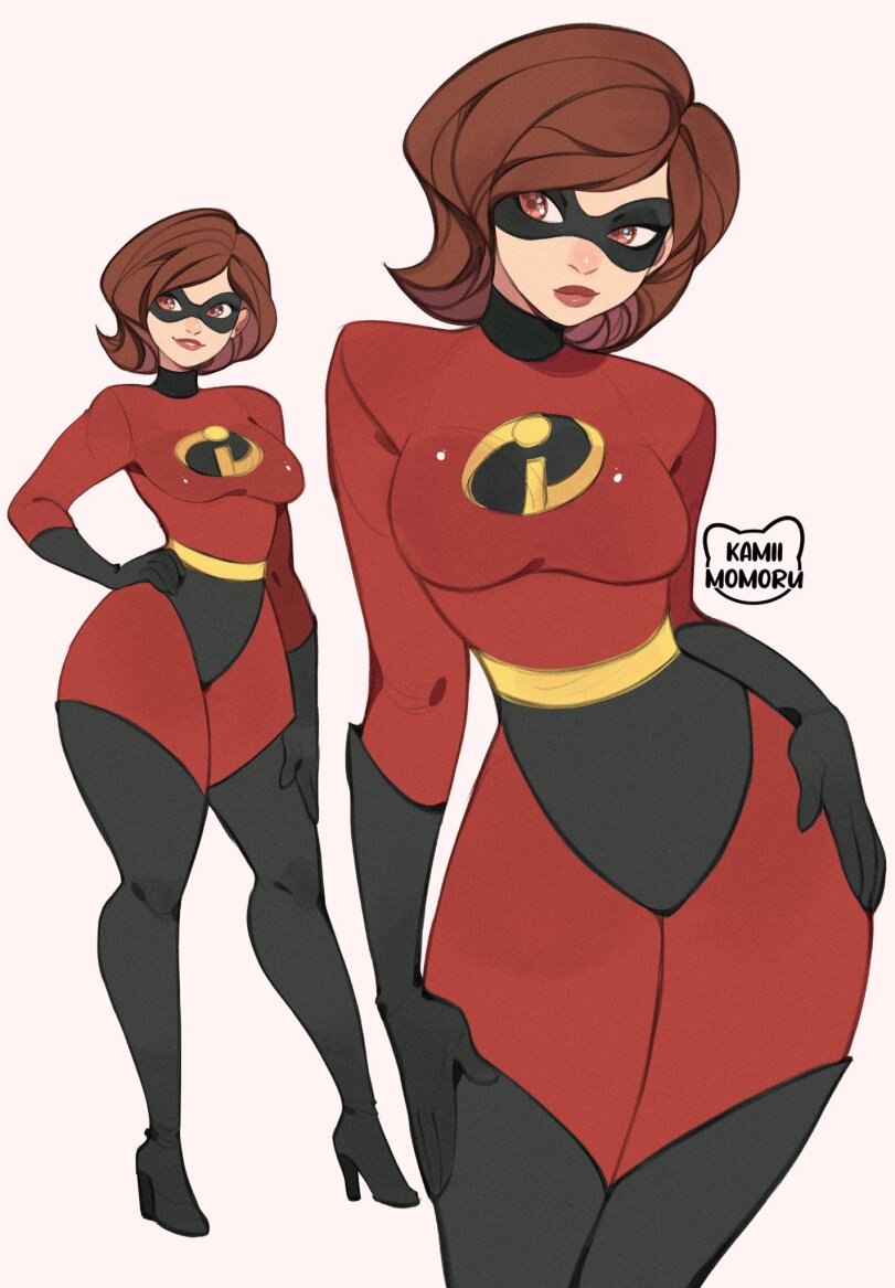 Kamii momoru,artist,Elastigirl,The Incredibles,Суперсемейка,Pixar,Мультфильмы,Мультсериалы, Cartoons,Kamii momoru,artist,Helen Parr,The Incredibles,pixar,,cartoon ero,art барышня,art,арт