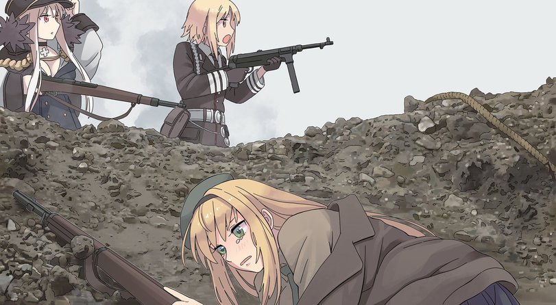 ﻿sr Cï: 's/ * _,MP40 (Girls Frontline),Girls Frontline,Anime,Аниме,Kar98k (Girls Frontline),Karabiner 98 kurz,M1918 BAR (Girls Frontline),M1918 Browning Automatic Rifle, Caliber .30,M1 Garand (Girls Frontline),artist,tabkunjp,Anime Artist,Аниме арт, Аниме-арт,MP-40,mp40 (girls frontline),girls