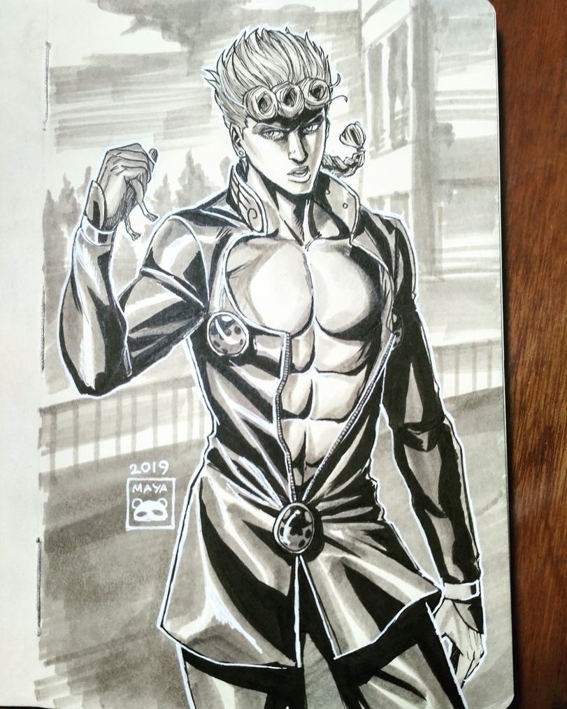 Maya Panda,Giorno Giovanna,JoJo's Bizarre Adventure,JoJo, JJBA,Anime,Аниме,Koichi Hirose,Jotaro Kujo,Dio Brando,Bruno Buccellati,Black Sabbath (JJBA),Leone Abbacchio,Pannacotta Fugo,Purple Haze (JJBA),Narancia Ghirga,Guido Mista,Mario Zucchero,Sale (JJBA),Trish
