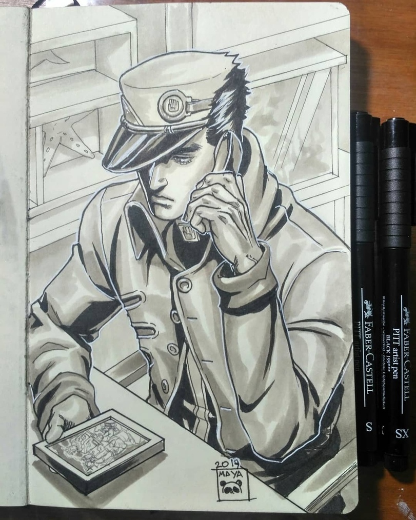 ﻿TAI31iKLAbl hLL PITT artist pen MACK 199••• Faber-Castell,Maya Panda,Giorno Giovanna,JoJo's Bizarre Adventure,JoJo, JJBA,Anime,Аниме,Koichi Hirose,Jotaro Kujo,Dio Brando,Bruno Buccellati,Black Sabbath (JJBA),Leone Abbacchio,Pannacotta Fugo,Purple Haze (JJBA),Narancia Ghirga,Guido Mista,Mario