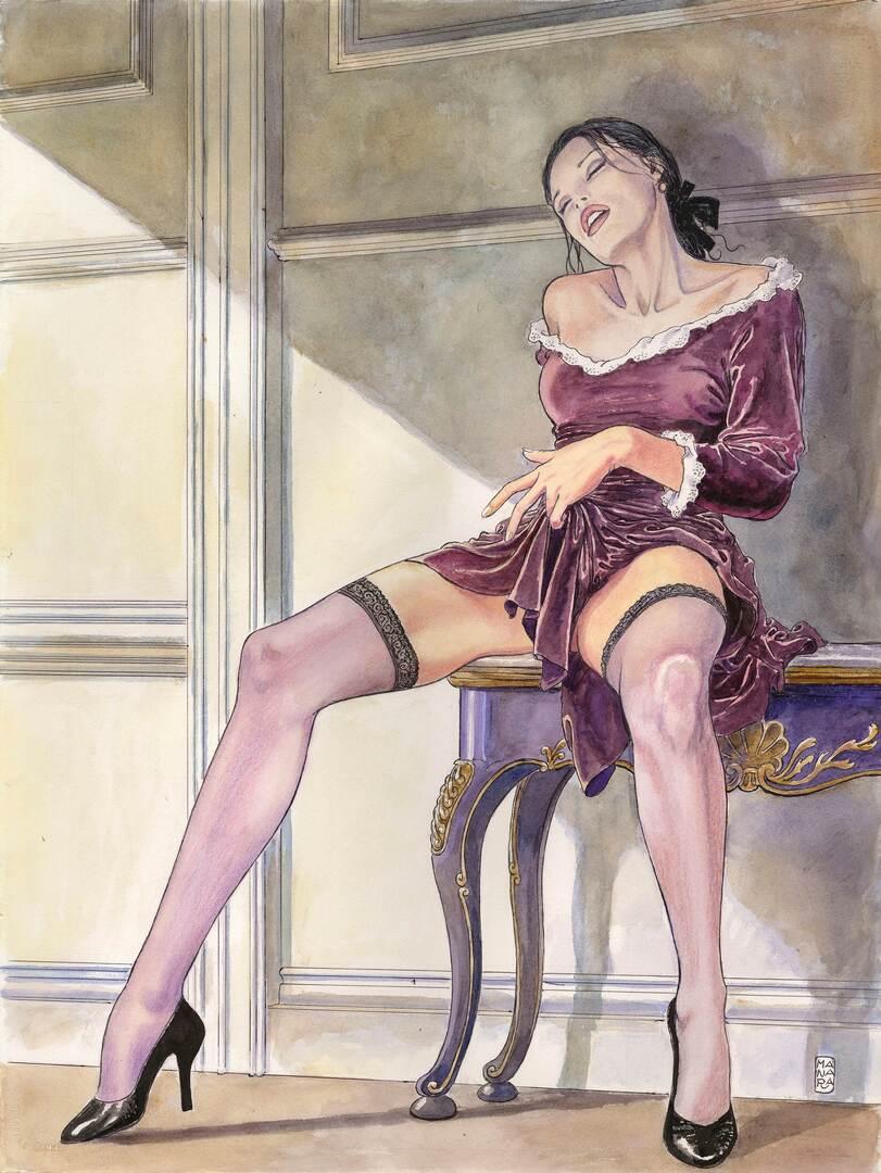 ﻿*'• V4. ш• Щ,Milo Manara,artist,арт барышня,арт девушка, art барышня, art girl,art,арт