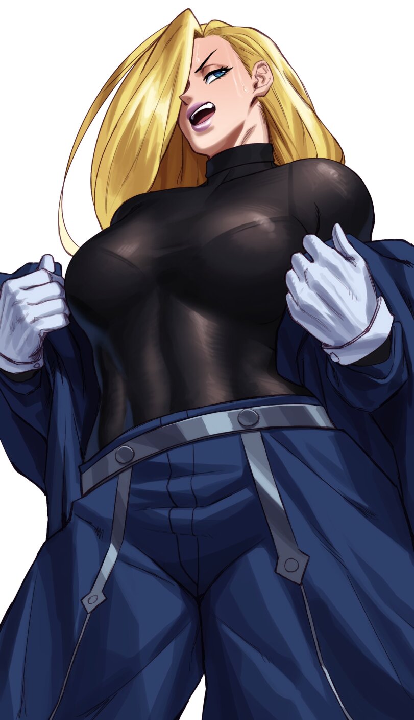 Olivier Mira Armstrong,Оливия Мила Армстронг,Fullmetal Alchemist,Full Metal Alchemist, Стальной алхимик, Цельнометаллический алхимик,Anime,Аниме,фэндомы,Riza Hawkeye,Лиза Хоукай, Риза Хоукай,Anime Ero,Взрослые Няшки,Oppai,Kyonyuu,Sotcho,artist,Anime Unsorted