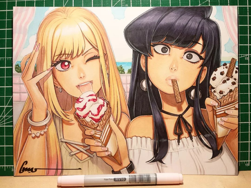 ﻿Pale Pmk,Omar Dogan,artist,Kitagawa Marin,Sono Bisque Doll wa Koi wo Suru,Anime,Аниме,фэндомы,Marin Kitagawa,Komi Shouko,Komi-san wa Comyushou desu,У Коми проблемы с общением,Shouko Komi,Anime Art,Omar Dogan,artist,kitagawa marin,sono bisque doll wa koi wo suru,Anime,fandoms,kitagawa marin,komi