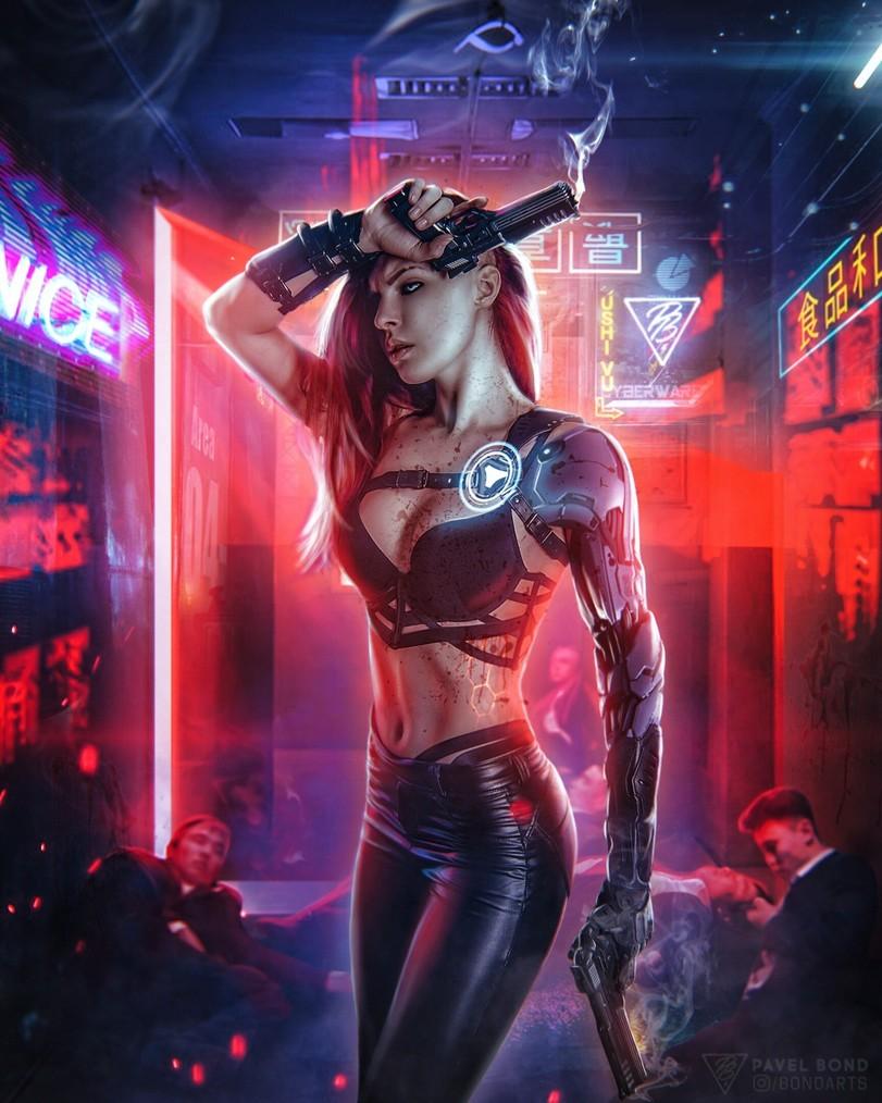 Pavel Bondarenko,арт барышня,арт девушка, art барышня, art girl,art,арт,cyberpunk,длиннопост