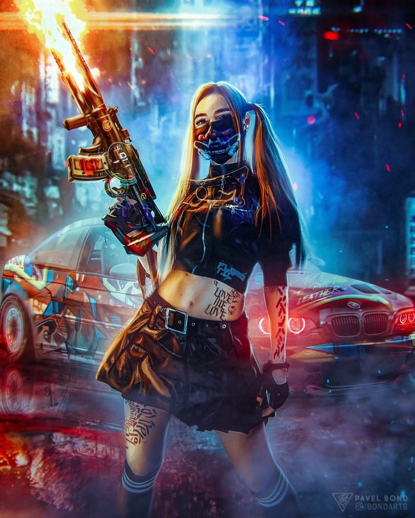 Pavel Bondarenko,арт барышня,арт девушка, art барышня, art girl,art,арт,cyberpunk,длиннопост